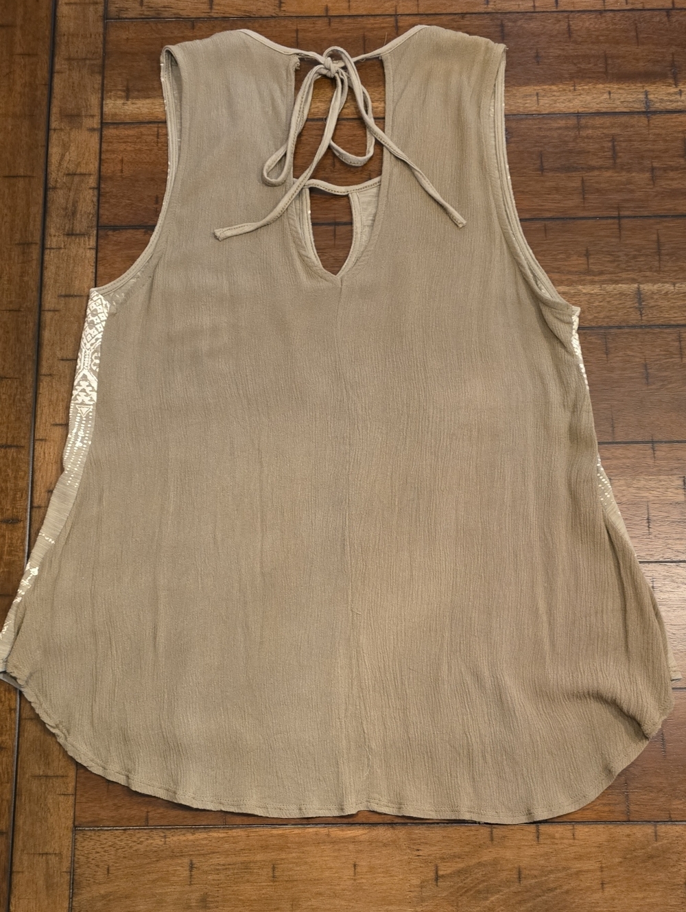 Miss Me Embroidered Keyhole Tie-Back Tank - Picture 2 of 5